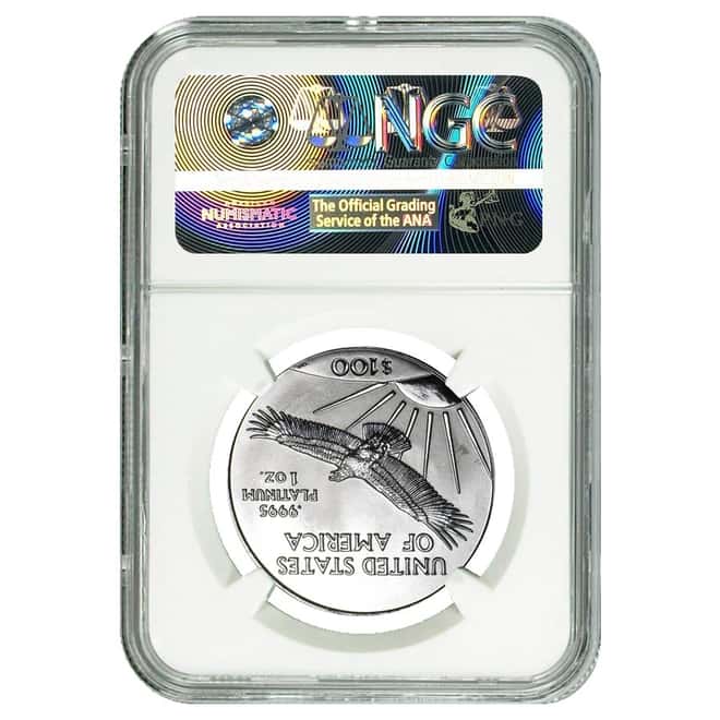 1997 1.85 oz Platinum American Eagle 4-Coin Set NGC MS 70/69 - First Year of Issue