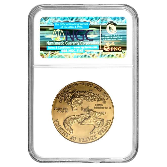 1986 1 oz Gold American Eagle $50 NGC MS 67 (MCMLXXXVI) 