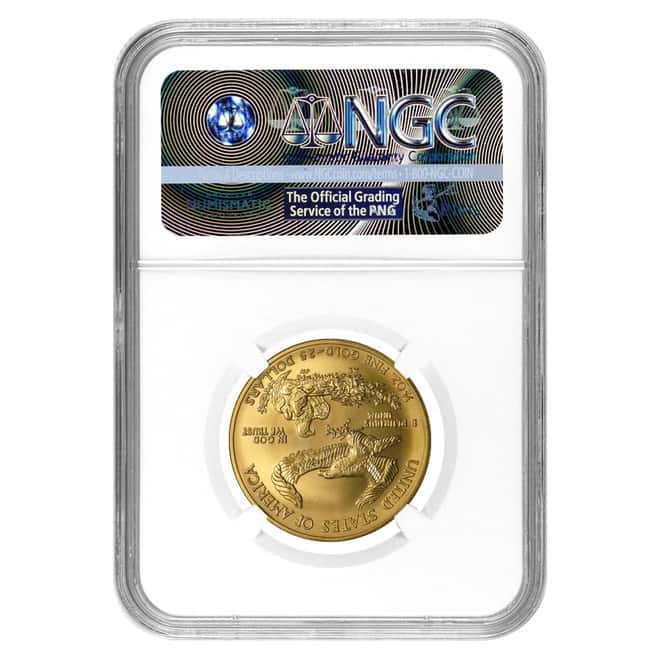 2007 W 1/2 oz Burnished $25 Gold American Eagle NGC MS 69