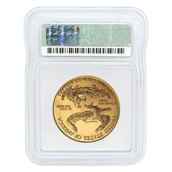2000 1 oz $50 Gold American Eagle ICG MS 70