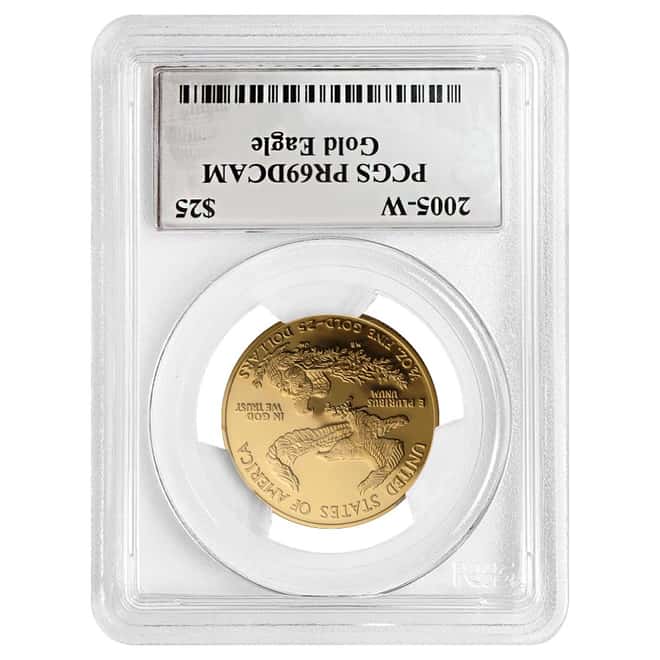2005 W 1/2 oz $25 Proof Gold American Eagle Coin PCGS PF 69 DCAM - Philip Diehl Sig