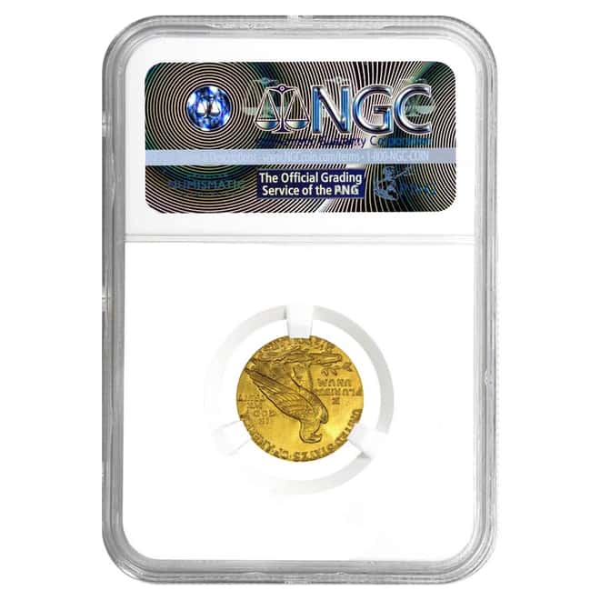 1929 $2.5 Gold Quarter Eagle Indian Head NGC AU 58