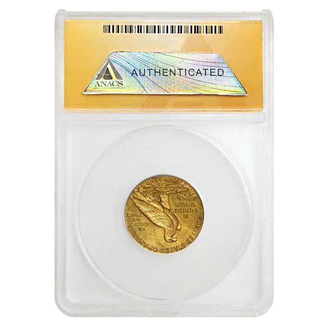 1911 $5 Indian Head Half Eagle Gold Coin ANACS AU 53