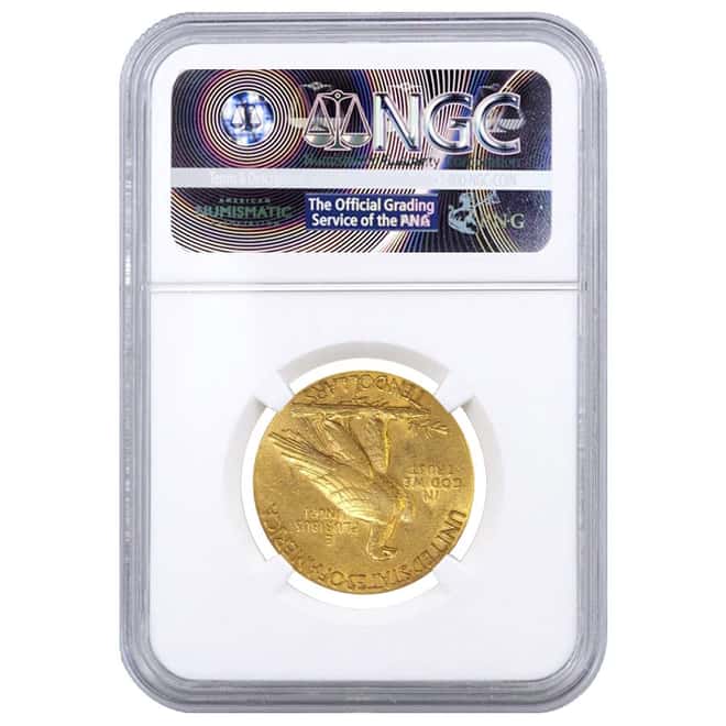 1913 $10 Indian Head Gold Eagle NGC AU 58