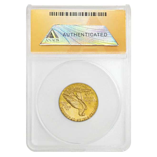 1909 D $5 Indian Head Half Eagle Gold Coin ANACS AU 53