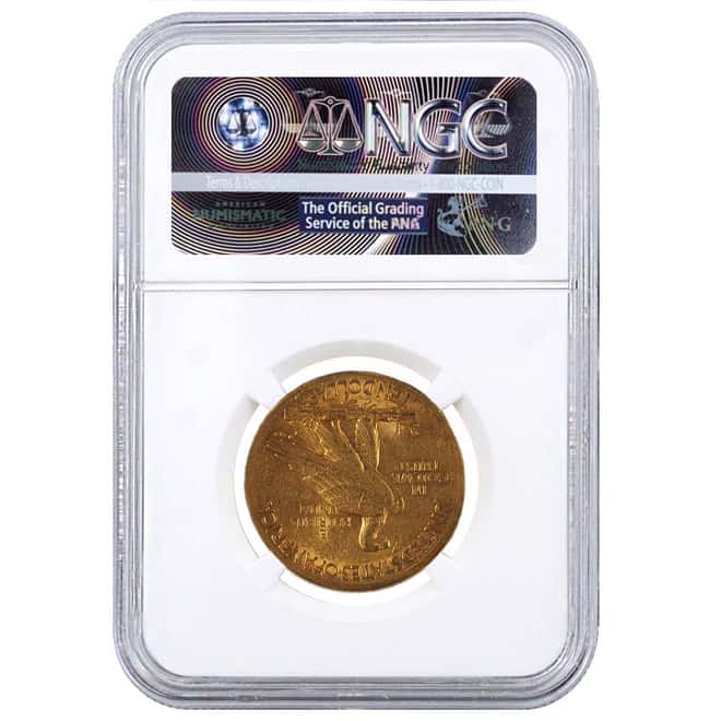1908 S $10 Indian Head Eagle Gold Coin NGC AU 55