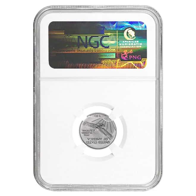 2005 1/10 oz Platinum American Eagle $10 NGC MS 70