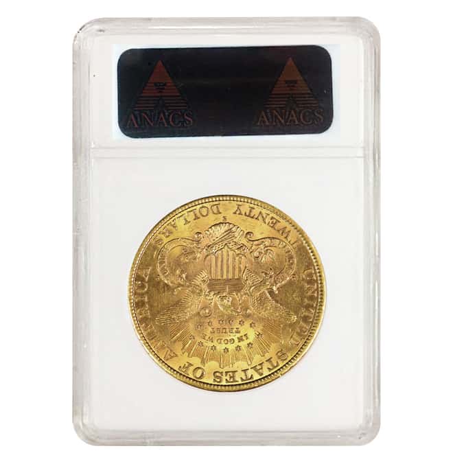 1898-S $20 Liberty Head Double Eagle Gold Coin ANACS MS 61