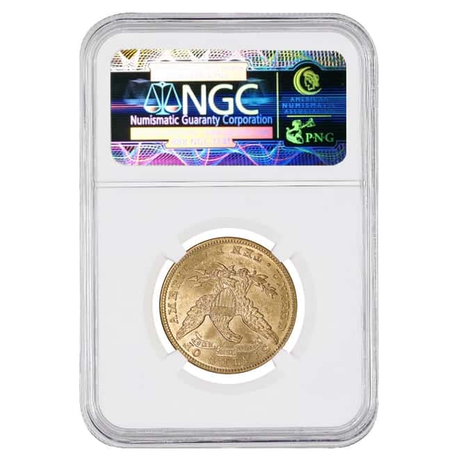 1882 $10 Liberty Head Gold Eagle Coin NGC MS 61