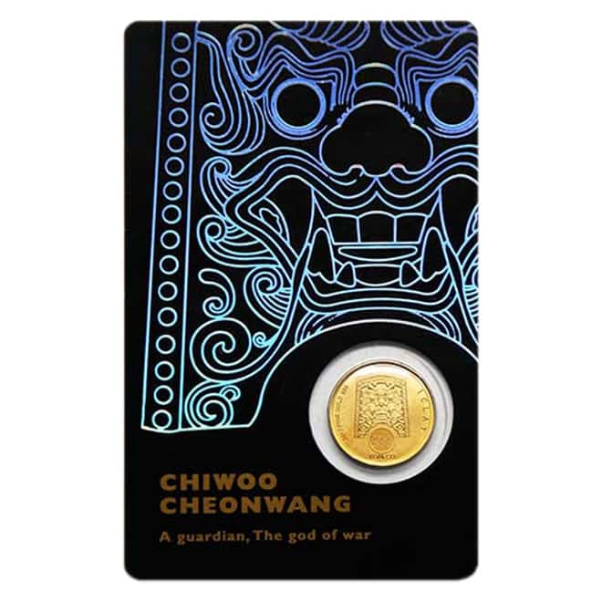 2017 1/10 oz South Korea Gold Chiwoo Cheonwang Medal BU (In Black Assay)