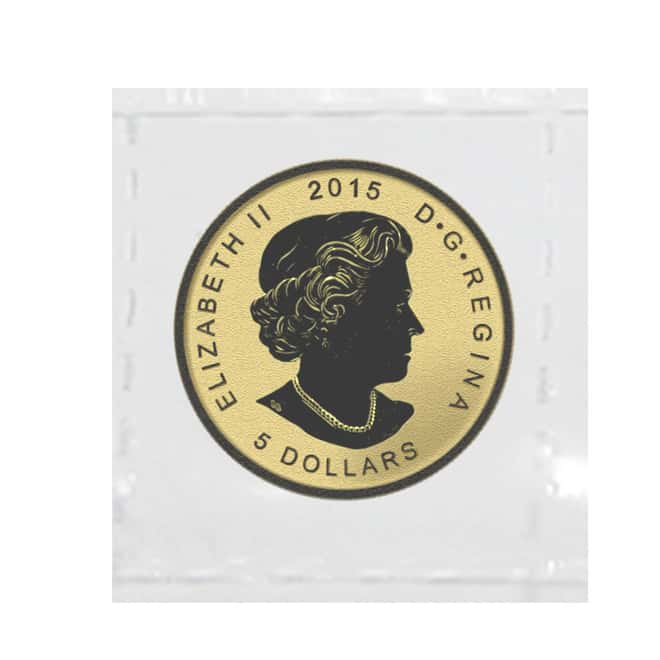 2015 1/10 oz Gold Canadian Maple Leaf E=mc2 Privy Reverse Proof $5 Coin (Sealed)