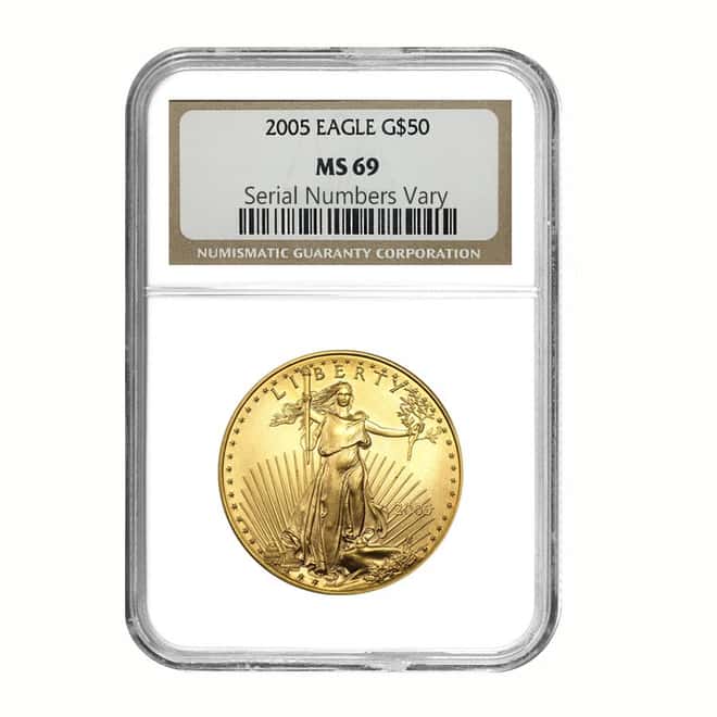 2005 1 oz $50 Gold American Eagle NGC MS 69