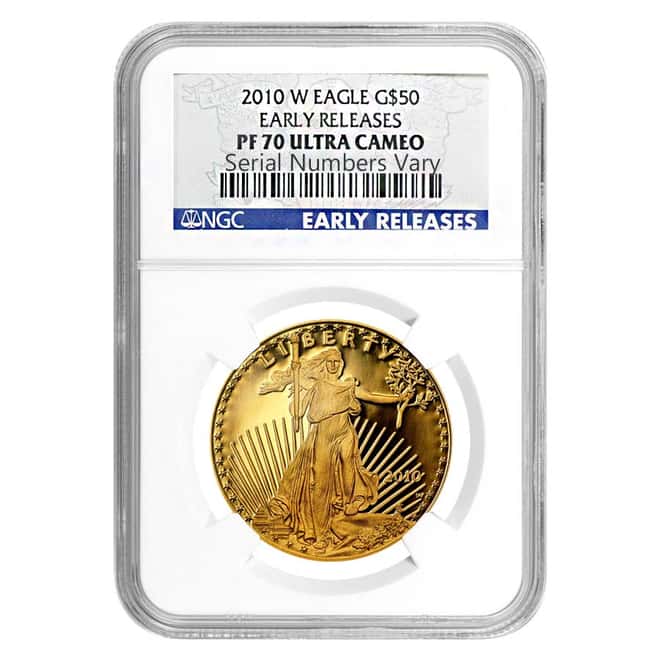 2010 W 1 oz $50 Gold American Eagle NGC PF 70 Early Releases