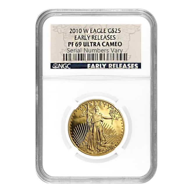 2010 W 1/2 oz $25 Gold American Eagle NGC PF 69 Early Releases