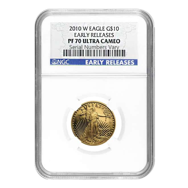 2010 W 1/4 oz $10 Gold American Eagle NGC PF 70 Early Releases    