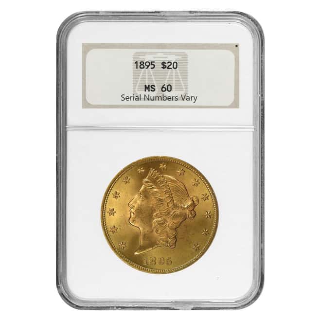 1895 $20 Liberty Head Double Eagle Gold Coin NGC MS 60