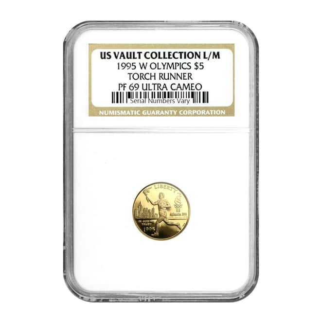 1995-W Gold $5 Commemorative Olympic Torch Runner NGC PF 69