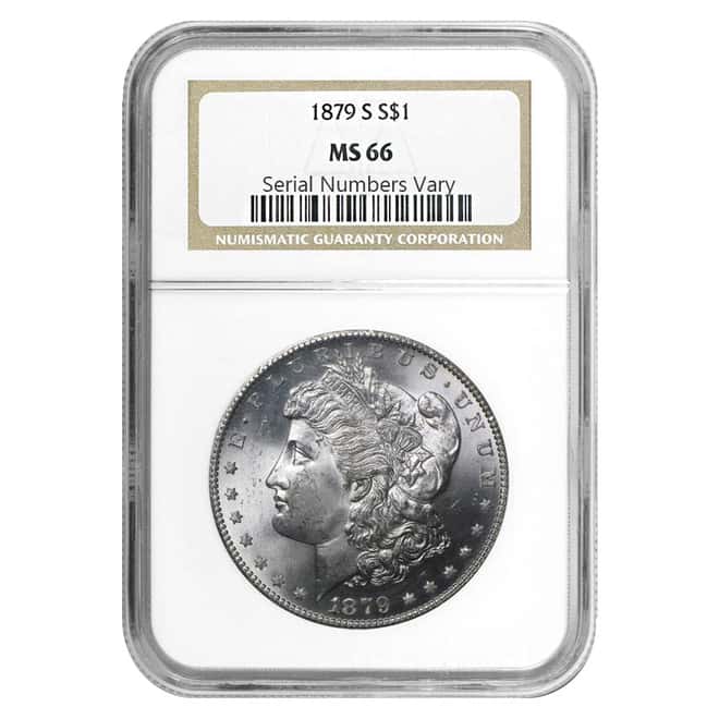 1879-S Silver Morgan Dollar NGC MS 66