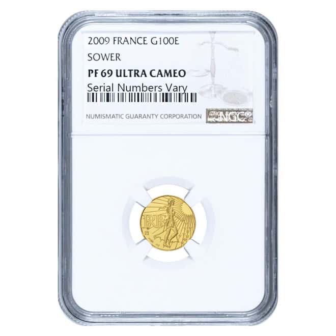 2009 France Gold 100 Euro Sower Coin NGC PF 69 UCAM