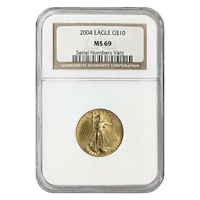 2004 1/4 oz $10 Gold American Eagle NGC MS 69