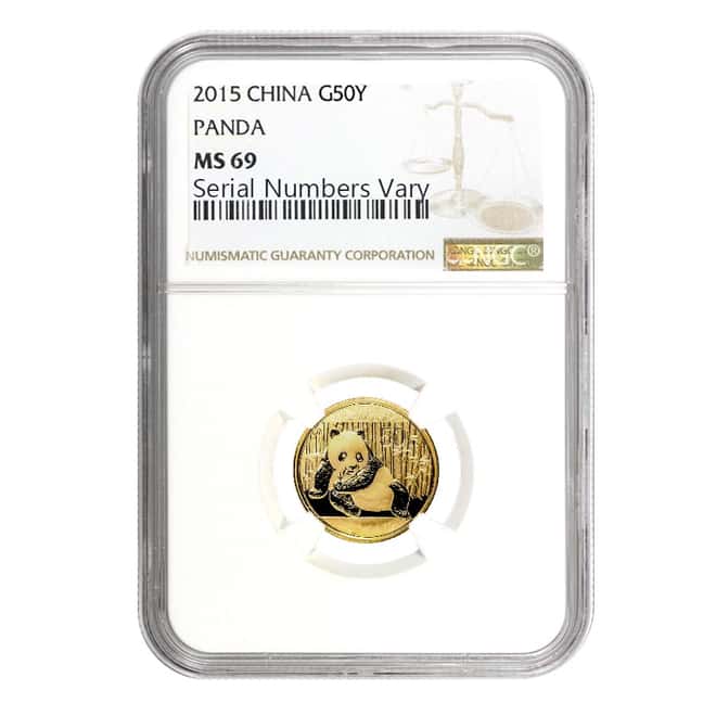 2015 1/10 oz Chinese Gold Panda NGC MS 69
