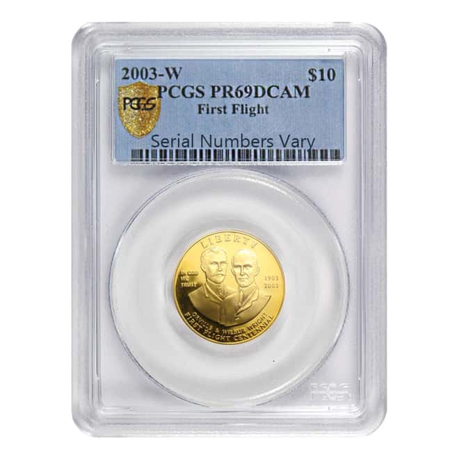 2003-W Gold $10 Commemorative First Flight Centennial $10 PCGS PR 69 DCAM 