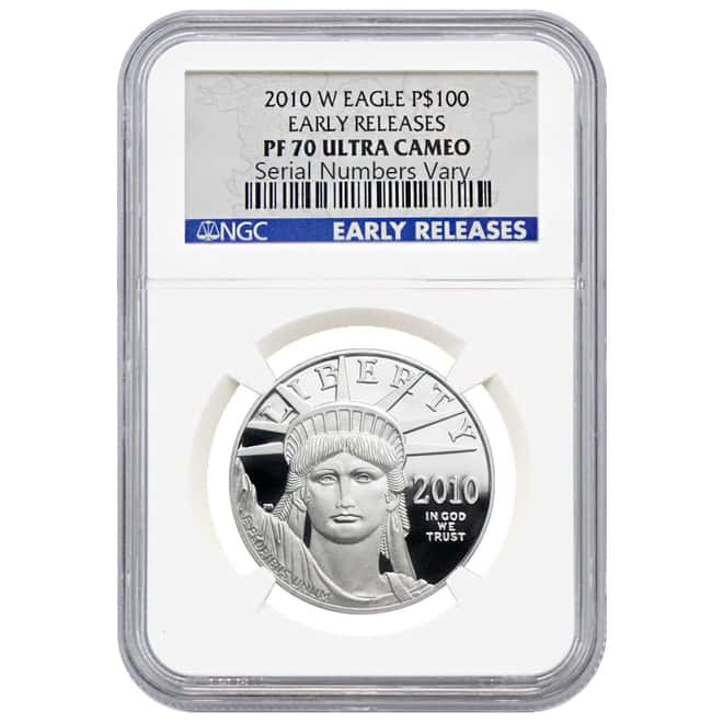 2010 W 1 oz $100 Platinum American Eagle Proof Coin NGC PF70 UCAM Early Releases