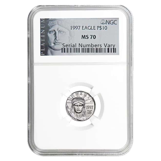 1997 1.85 oz Platinum American Eagle 4-Coin Set NGC MS 70/69 - First Year of Issue