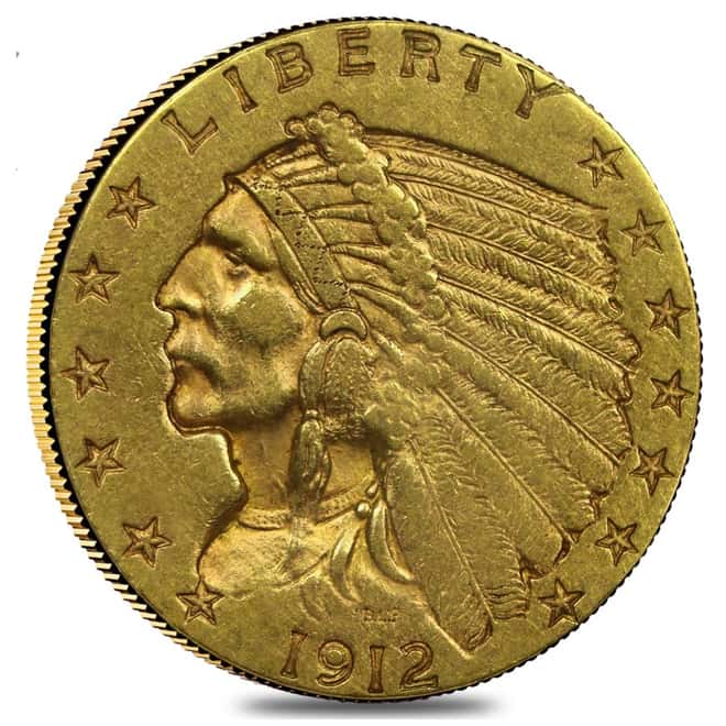 1912 $2.5 Gold Quarter Eagle Indian Head NGC AU 55