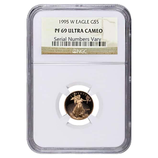 1995 W 1/10 oz Gold Proof Eagle NGC PF 69