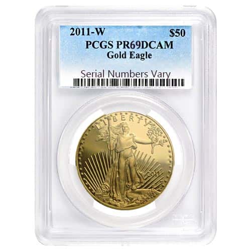 2011-W 1 oz $50 Proof Gold American Eagle PCGS PF 69 DCAM