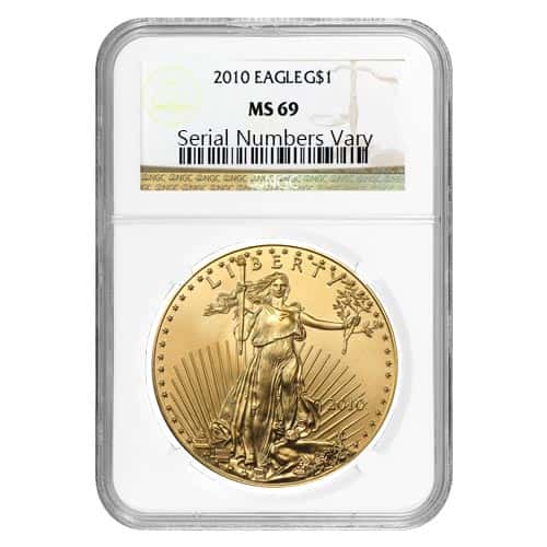 2010 1 oz $50 Gold American Eagle NGC MS 69
