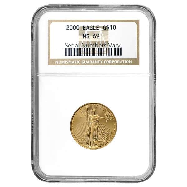 2000 1/4 oz $10 Gold American Eagle NGC MS 69