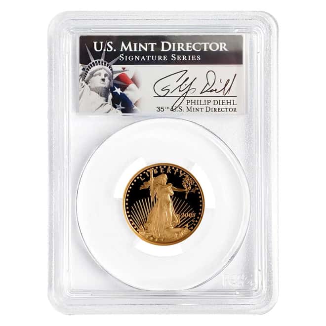 2005 W 1/4 oz $10 Gold American Eagle Coin PCGS PF 69 DCAM