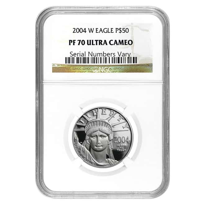 2004 W 1/2 oz $50 Platinum American Eagle Proof Coin NGC PF 70 UCAM