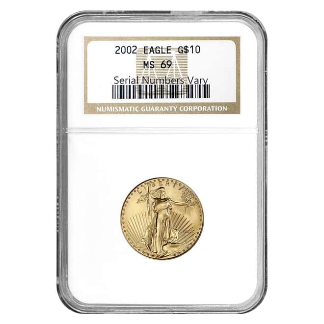 2002 1/4 oz $10 Gold American Eagle NGC MS 69