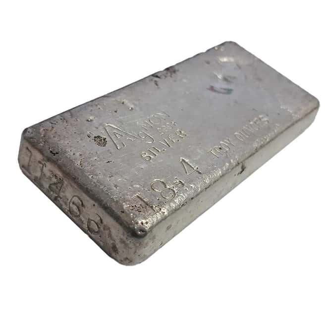 18.4 oz AgNON Vintage Poured Silver Bar .999+ Fine