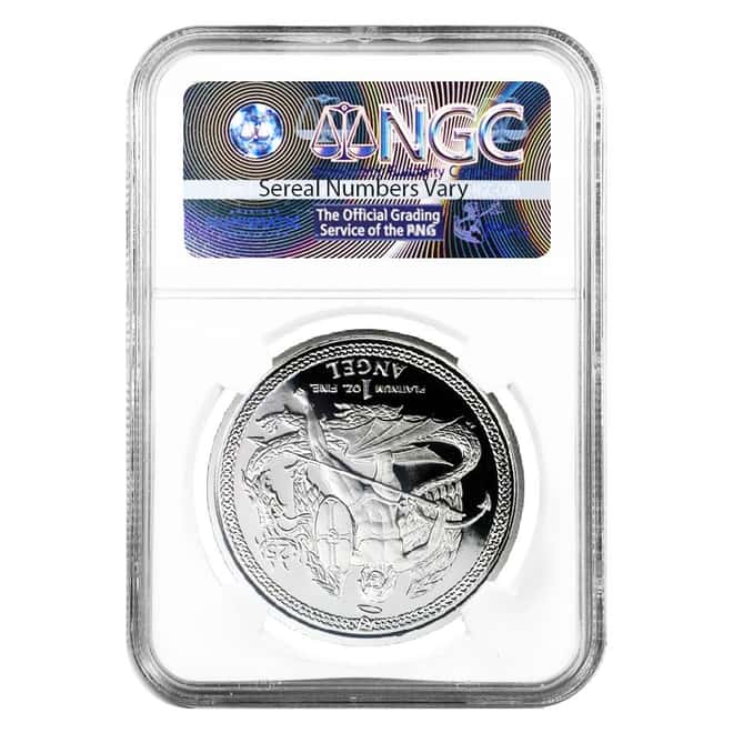 2009 Isle of Man 1 oz Platinum Angel NGC PF 67 UCAM