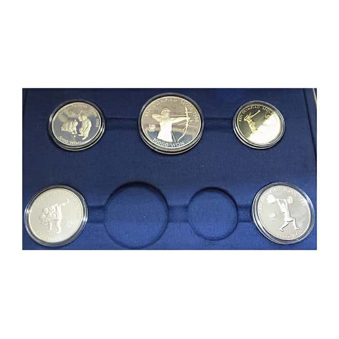 Seoul 1988 Olympic Proof Set of 5 Coins