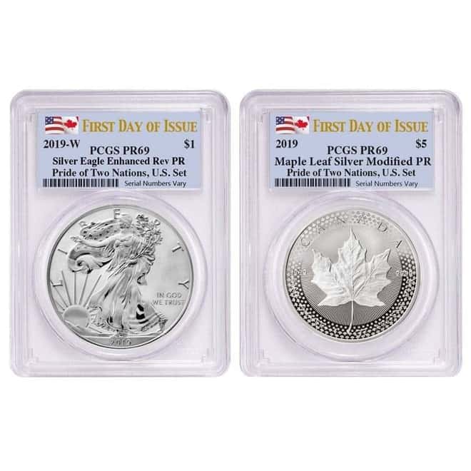 2019 Pride of Two Nations 2-Coin Set PCGS PF 69 FS (Two Flags Label)