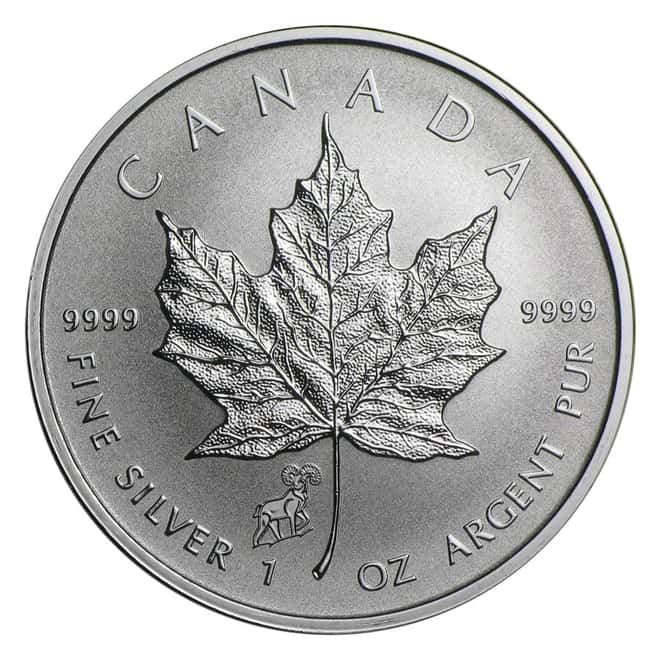 2015 1 oz Canadian Silver Maple Leaf Lunar Goat Privy Reverse Proof NGC PF 69