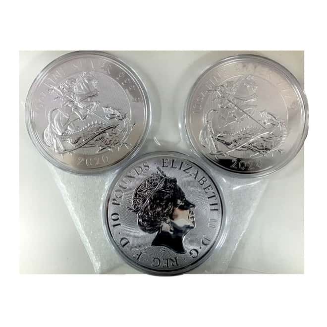 2020 Great Britain 10 oz Silver Valiant Coin In Cap .9999 Fine BU