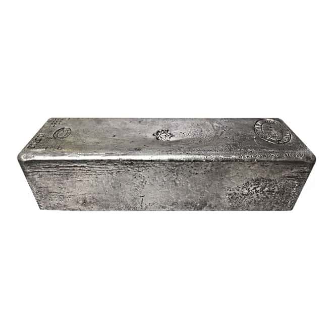 100 oz Johnson Matthey & Mallory Maple Leaf Logo Silver Bar .999+ Fine