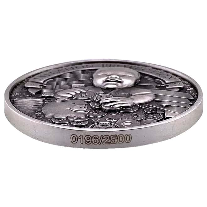 2022 Chad 2 oz Silver Inflation Protection Antiqued High Relief Coin .999 Fine (w/Box)