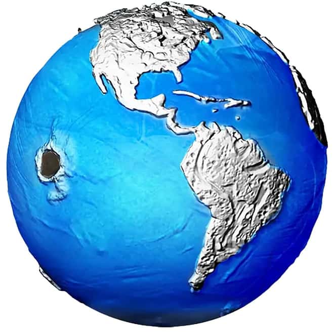 2022 3 oz Silver Blue Marble Endangered - Meteorite Spherical Coin Barbados .999 Fine (w/Box & COA)