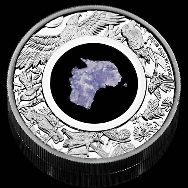 2022 1 oz Proof Silver Great Southern Land Lepidolite Coin Australian Perth Mint (w/Box & COA)