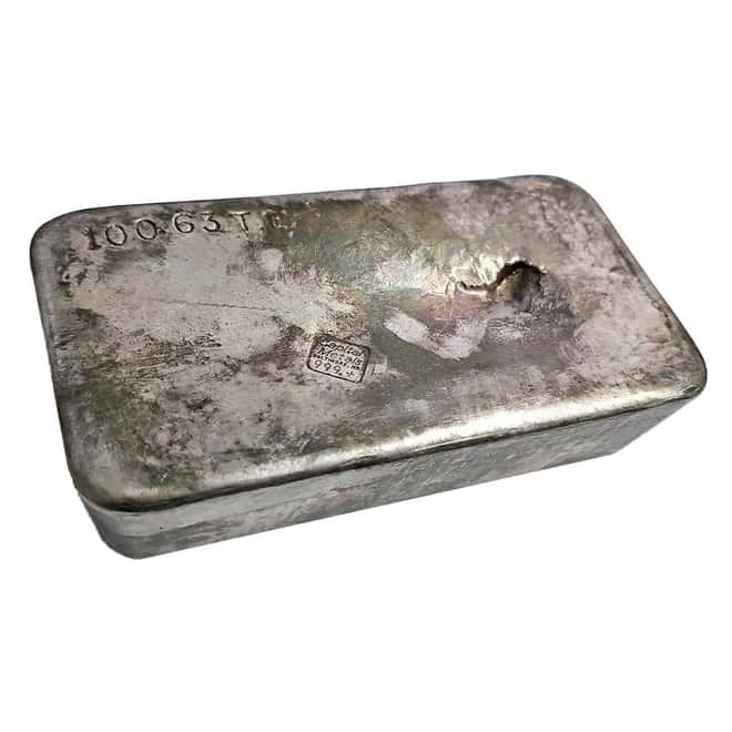 100.63 oz Capital Metals Vintage Silver Bar .999+ Fine