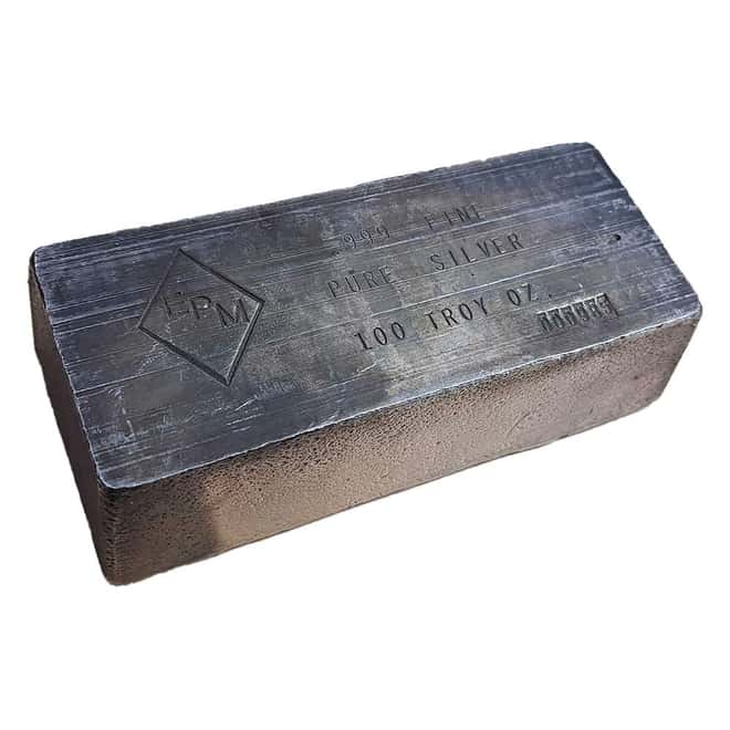 100 oz Eastern Precious Metals (EPM) Silver Bar .999 Fine