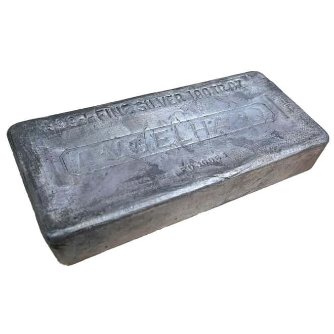 100 oz Engelhard Silver Bar .999 Fine 7th Series (K Prefix Anomaly, LQ Rotary Dial Anomaly)