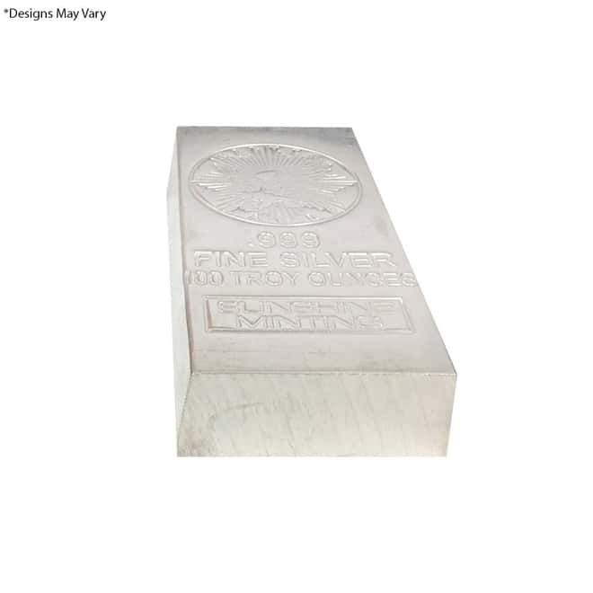 100 oz Sunshine Mint Vintage Silver Bar .999 Fine